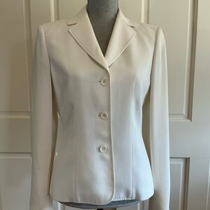 Casual Corner Cream Notched-Lapel Women's Blazer